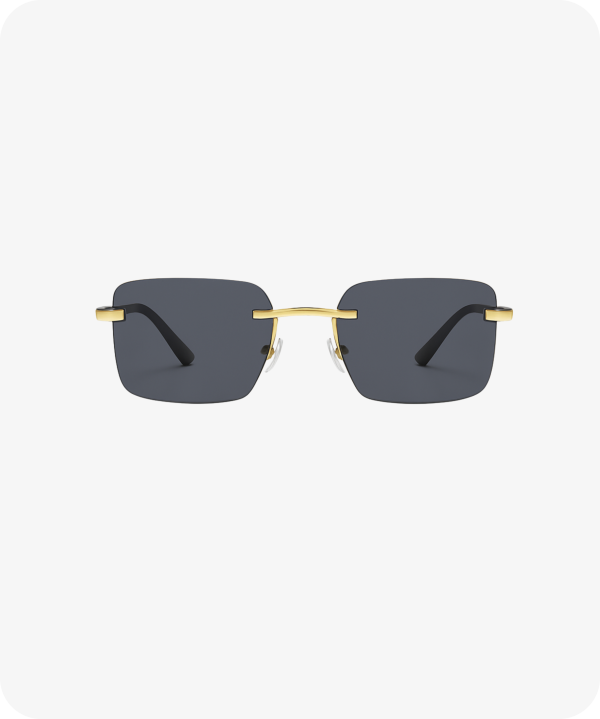 Noir Gold Rimless Shades
