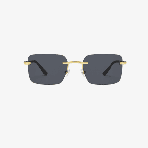 Noir Gold Rimless Shades
