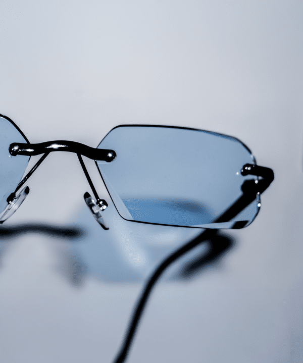 Fashionable Diamond Cut Rimless Glasses for Men and Women, Eyeglasses Frame - Image 5